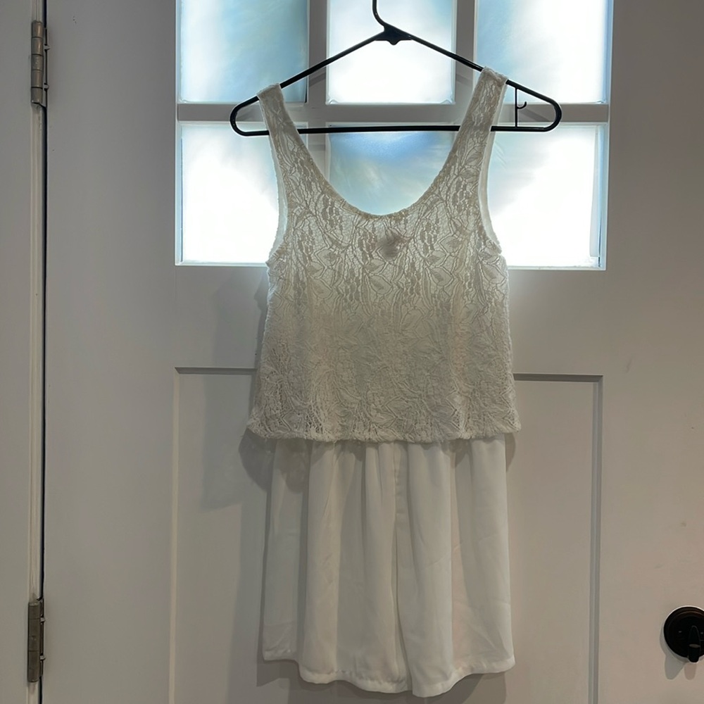 White lace romper